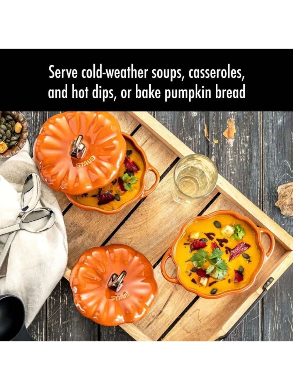 Petite Pumpkin Baking Dish - 0.75qt Ceramic, Oven Safe to 572°F, Burnt Orange